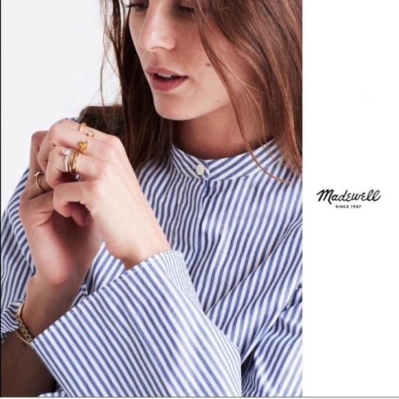 MADEWELL Striped Bell Sleeve Top - Picture 3 of 8